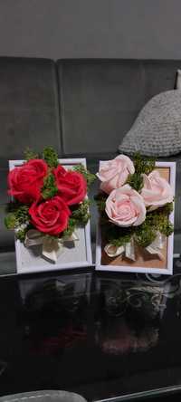 3Д картина с ароматни сапунени рози и скандинавски мъх