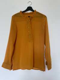 Прозрачна блуза - цвят тъмна горчица