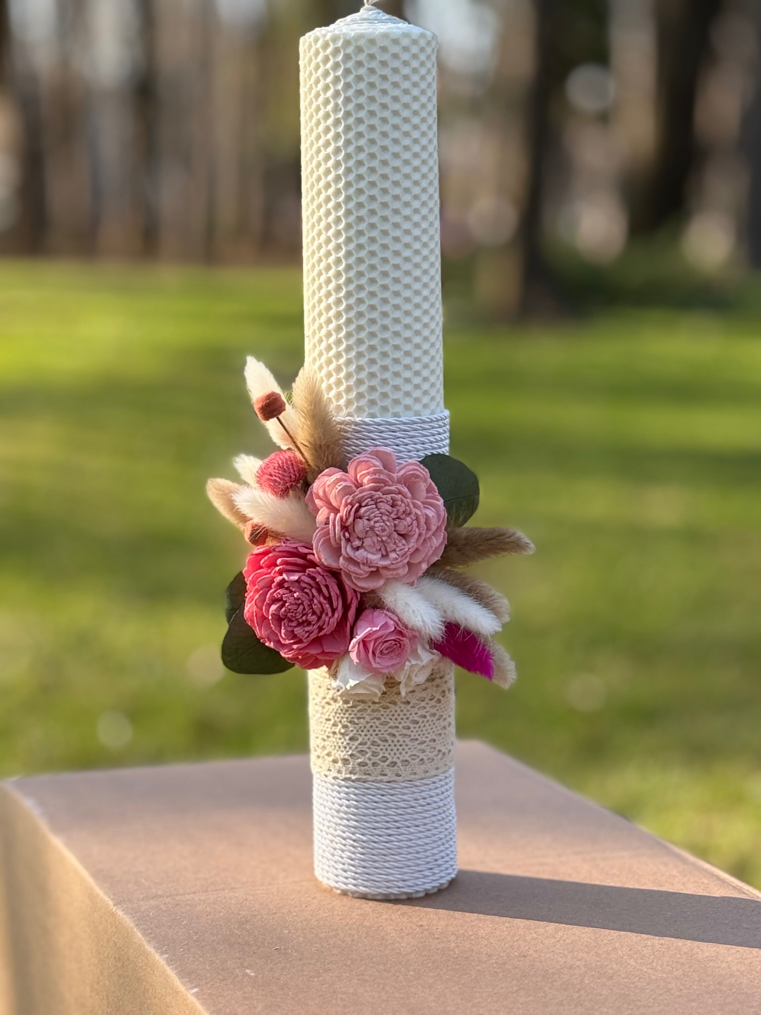 Lumânări nuntă/botez realizate handmade