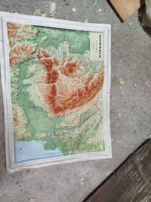 Harta Romania in relief