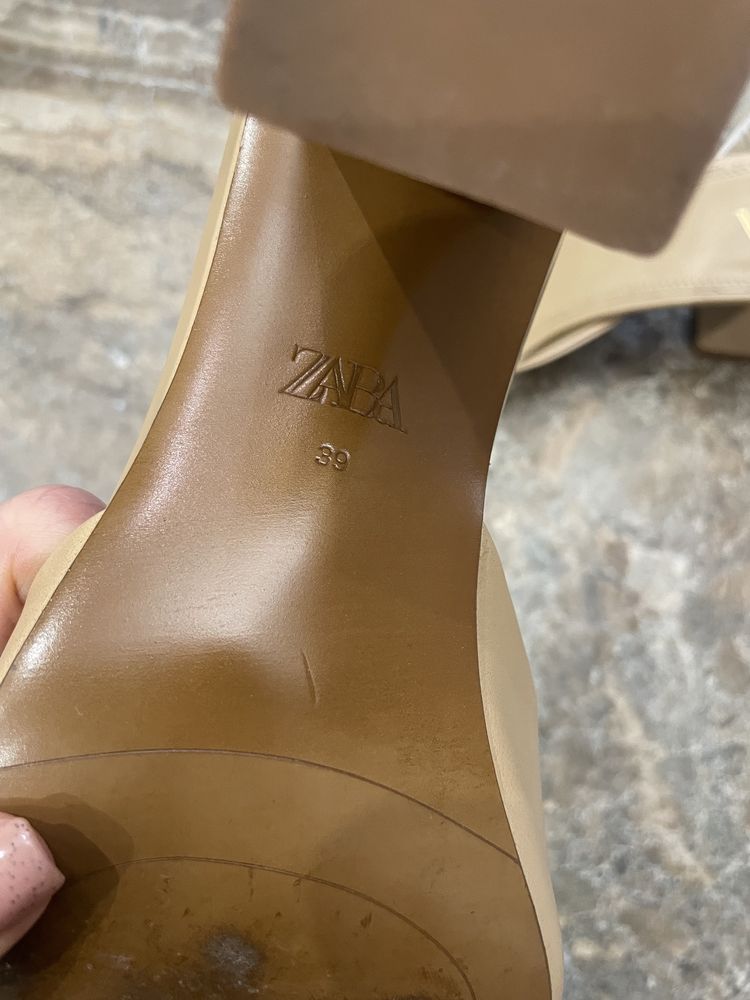 летни обувки на широк ток ZARA