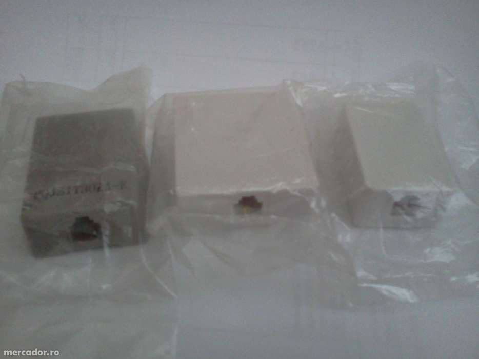 Vand 3 buc priza telefon simpla, aplicata - RJ11