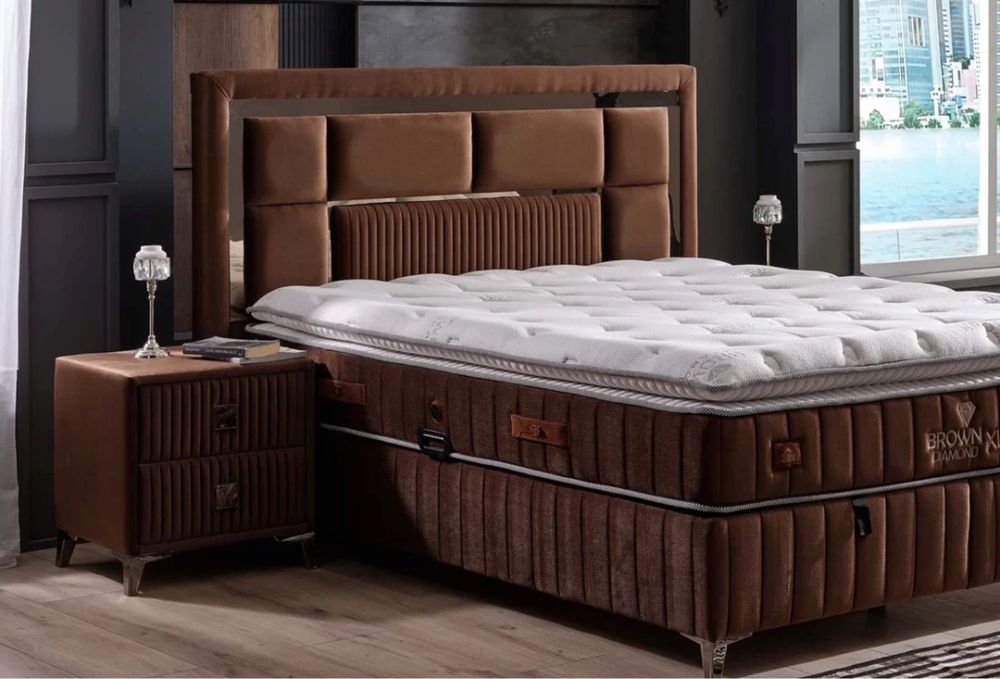 Тапицирано легло Brown Diamond XL