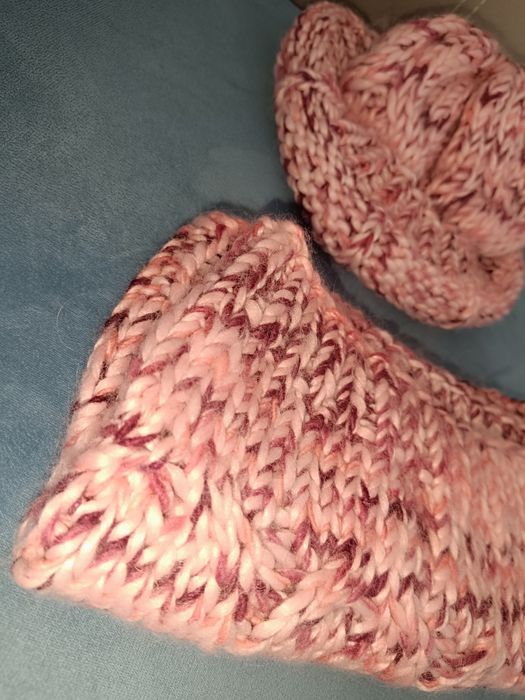 Шал и шапка от мекичка прежда