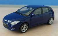 Macheta Hyundai i30 MK1 Facelift albastru - Welly 1/36