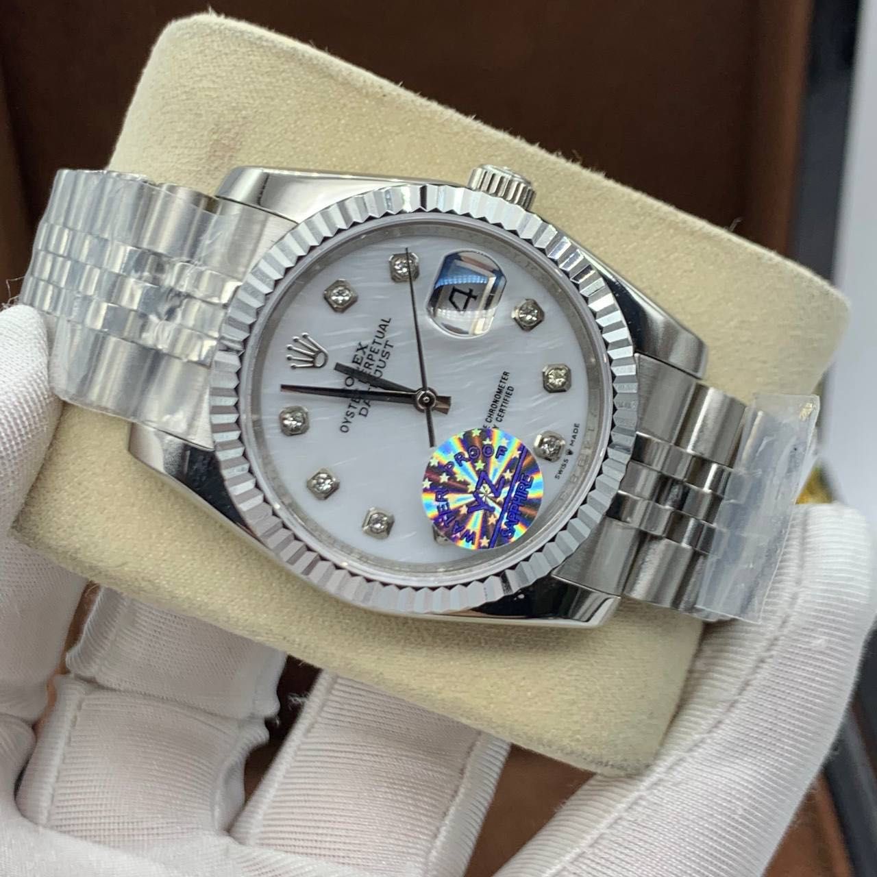 Rolex Datejust 36MM Silver White Pearl Automatic