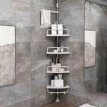 Нов Регулируем голям ъглов рафт-етажерка за баня Multi Corner Shelf