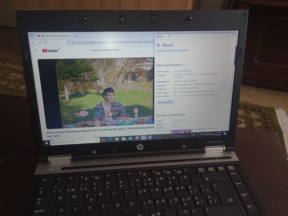 Elitebook HP cu Intel i5, amprenta și carcasă metalică