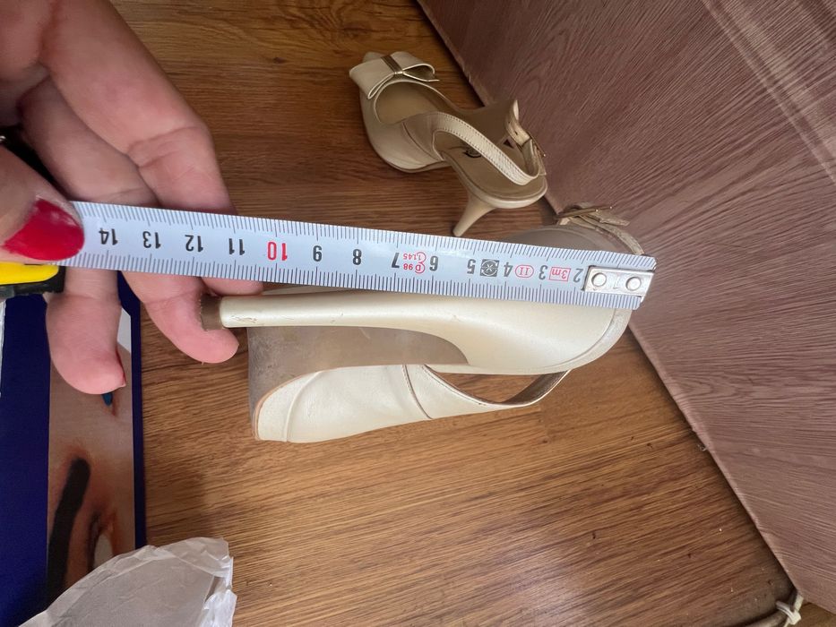 Pantof bej dama piele naturala Coryllus marime 37