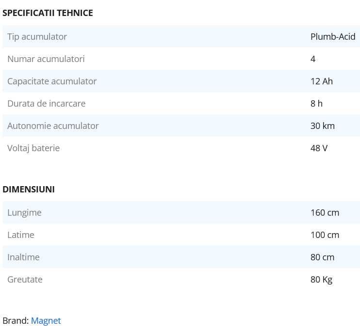 Triciclu electric Magnet