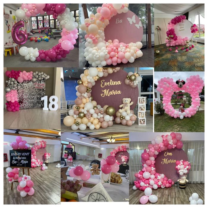 Arcada baloane. Aranjamente florale