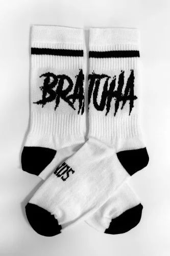Чорапи 'Bratuha' в бял цвят