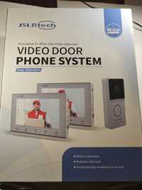 Soneria video JSLBTech, sistem de interfon cu monitor de 7 inchi cu 4