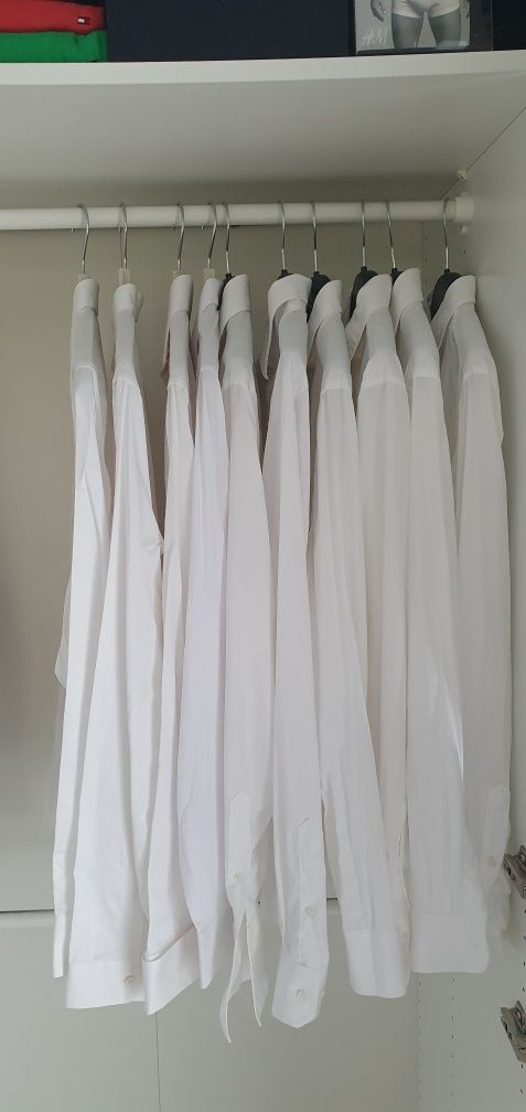 10 camasi albe marimea M