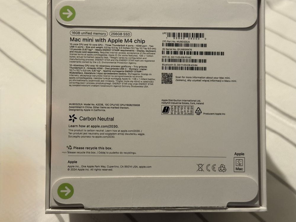 Mac mini М4 256gb 16bg ram