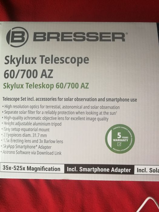 Телескоп Skylux Teleskope Bresser 60/700 AZ
