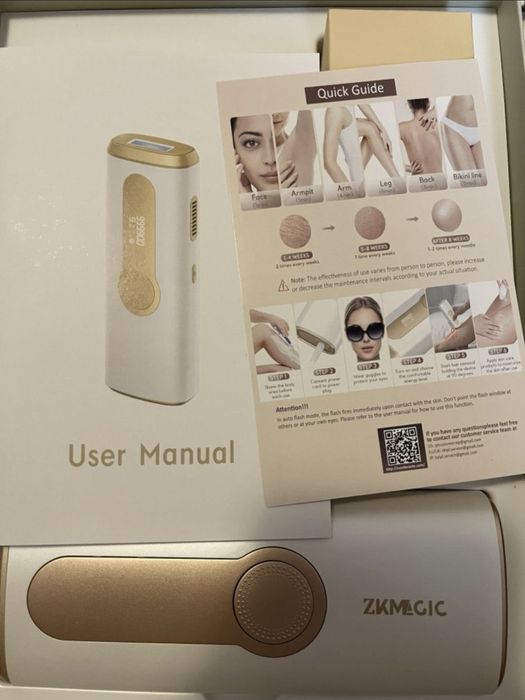 Epilator IPL ZKMagic cu funcție de răcire, 9 trepte, 3 funcții – Nou