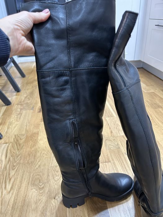 Cizme inalte peste genunchi piele