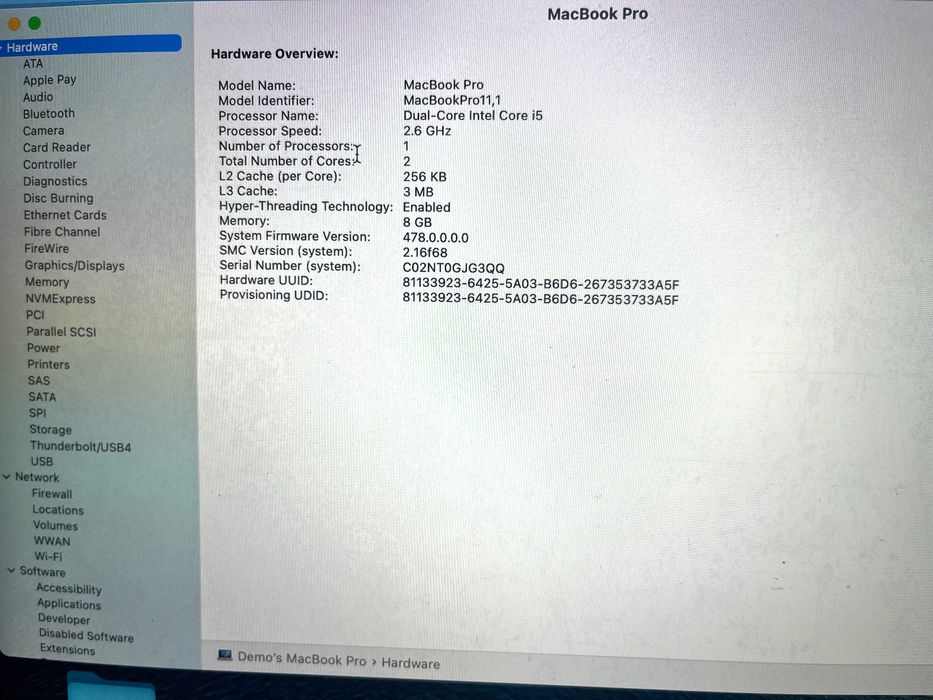 MacBook Pro 13” Retina display mid 2014