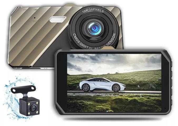 Camera Auto Dubla Fata si Spate, TSS-X4,Full HD,Audio-Video, Ecran 4"
