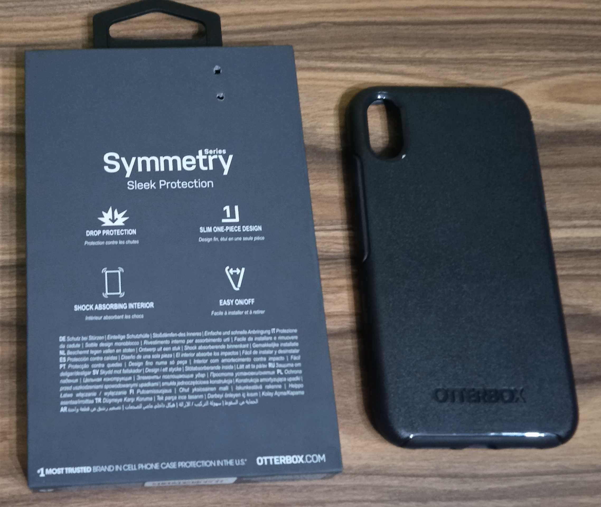 Твърд гръб OTTERBOX Symmetry Series Case  - Black за iPhone XR, Черен