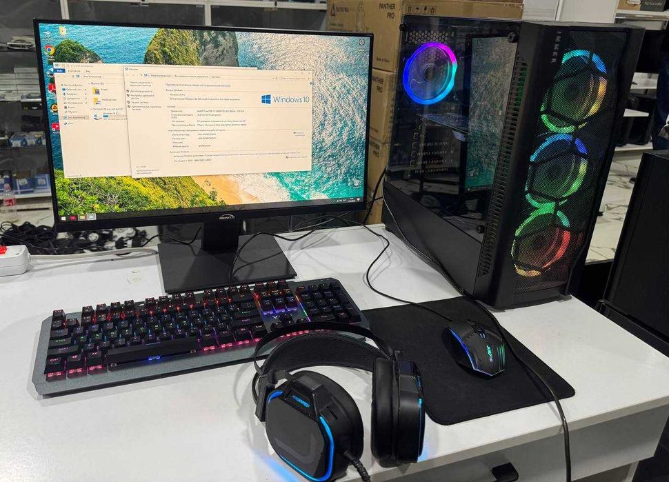 10 ШТ Компьютеры i5 10400F/16GB/1050ti 4GB/256NWME/HDD1TB/Монитор24ips