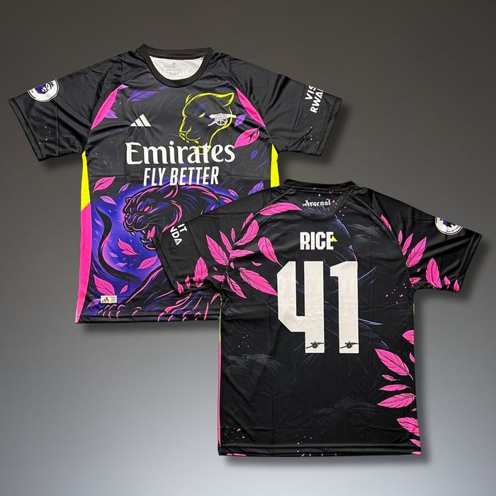 Флуоресцентна футболна фланелка на АРСЕНАЛ#ДЕКЛАН РАЙС#41!