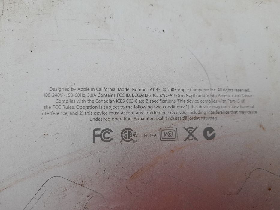 Apple  IMac Computer model A1145