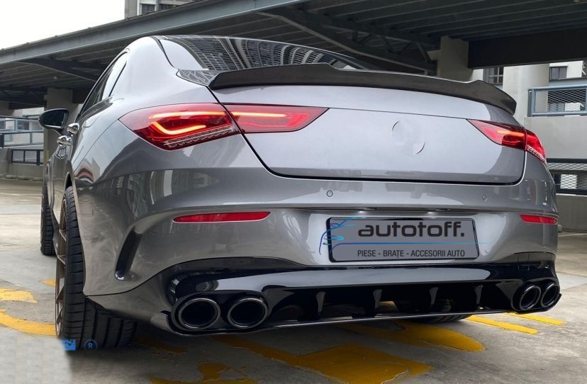 Difuzor bara spate Mercedes CLA W118 X118 C118 AMG Line (2018+) Black Look