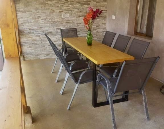 Set 2 picioare masa stil scandinav, vopsite in camp electrostatic