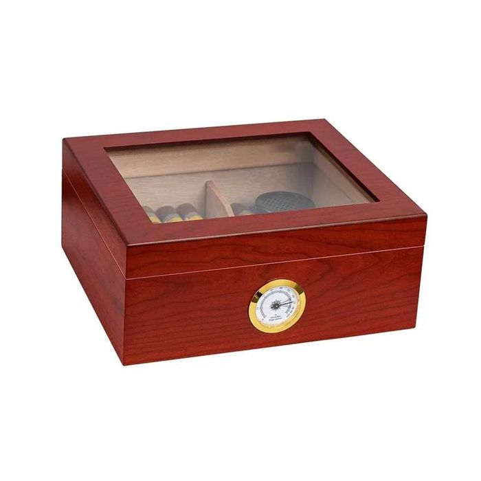 Хумидор Кутия за пури и пурети хумидори кедрово дърво влагомер запалка