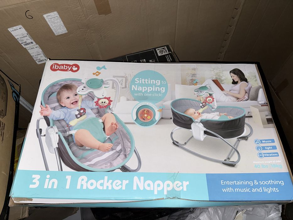 Шезлонг и коврик для младенцев (круг на шею в подарок)