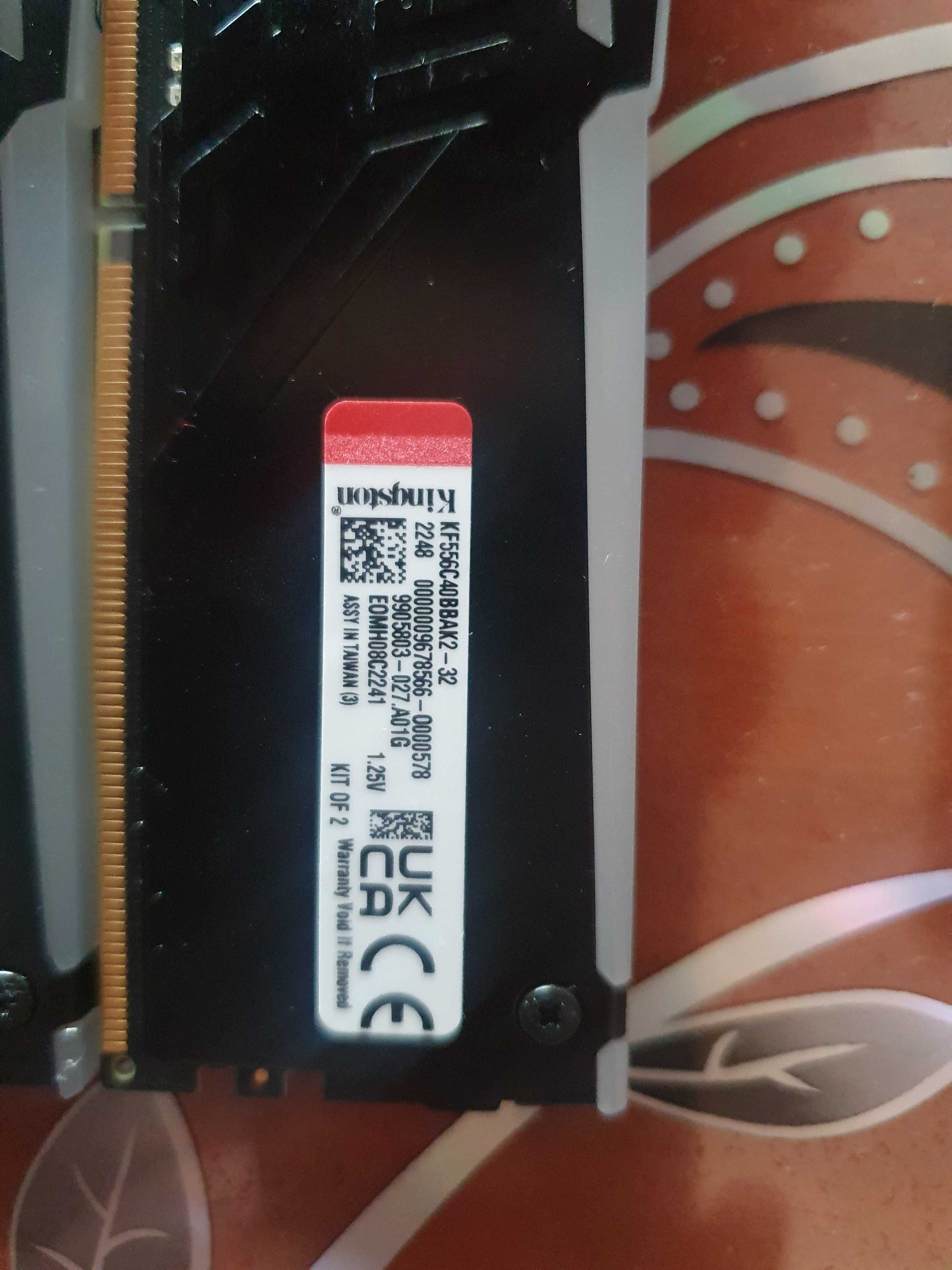 Kit Memorie RAM DDR5 Kingston Fury Beast RGB 32 GB 5600MHZ