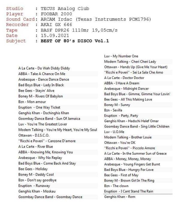 Studio inregistrari benzi magnetofon Agfa Basf Maxell Tdk Revox Sony