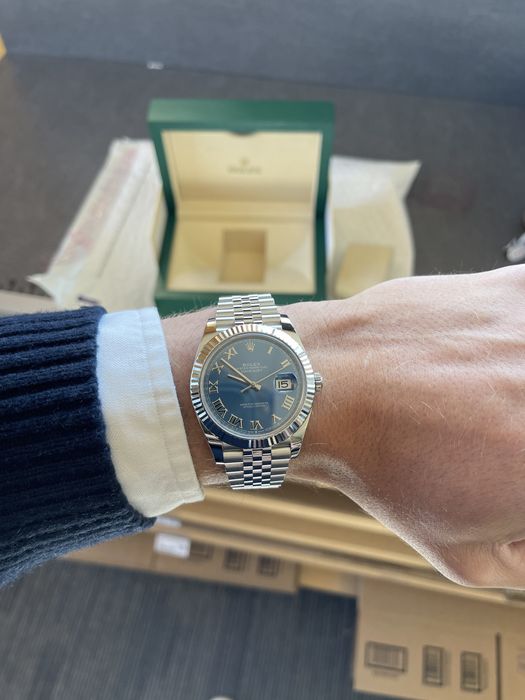 Rolex Datejust 41 mm Blue Roman Dial Jubilee 2020
