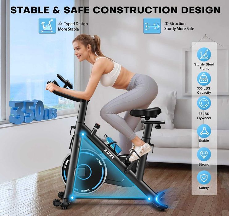 Bicicleta spinning indoor cycling  volanta 15kg, magnetica, fitness
