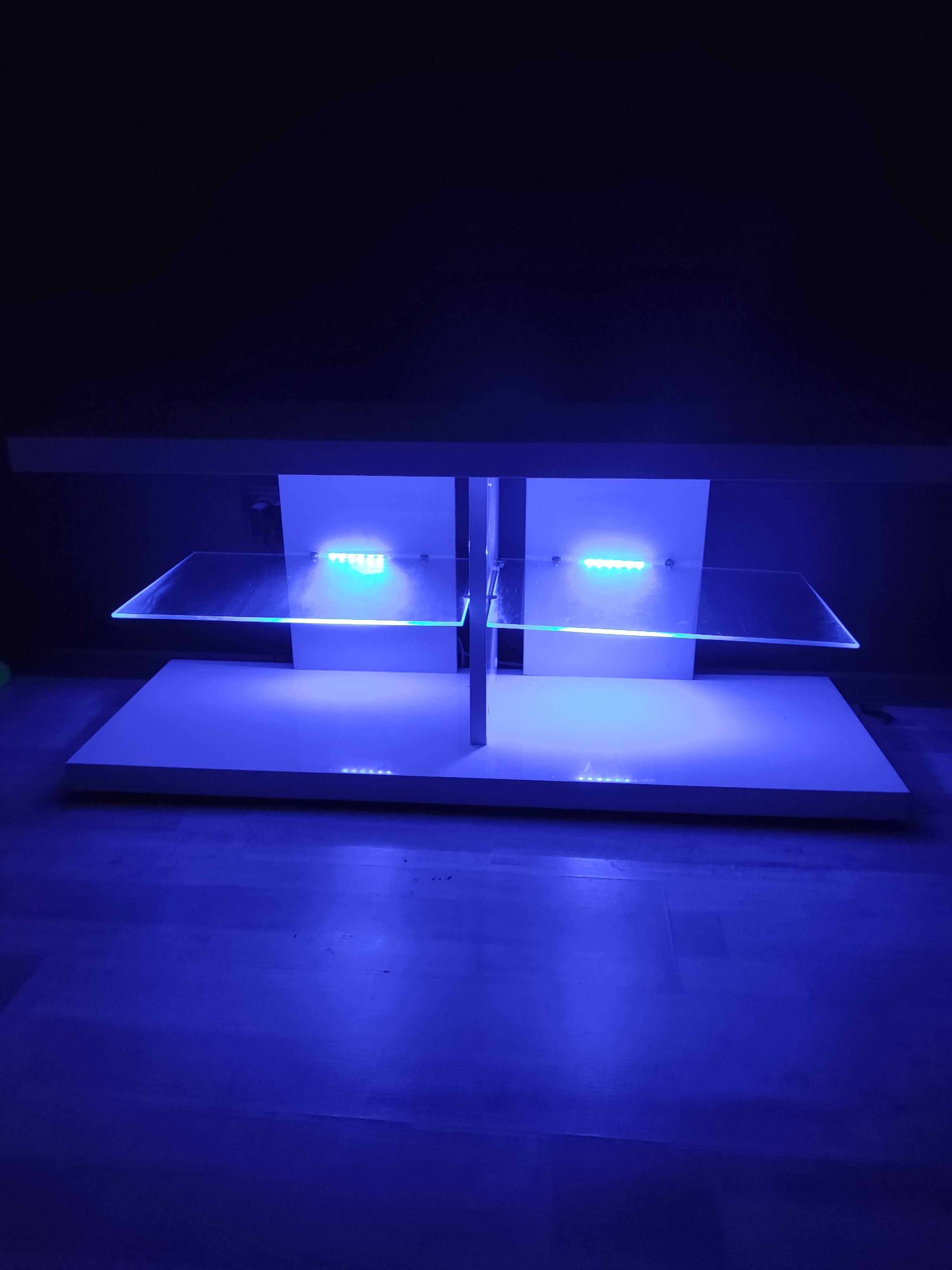 ТВ. Шкаф  бял гланц с LED осветление