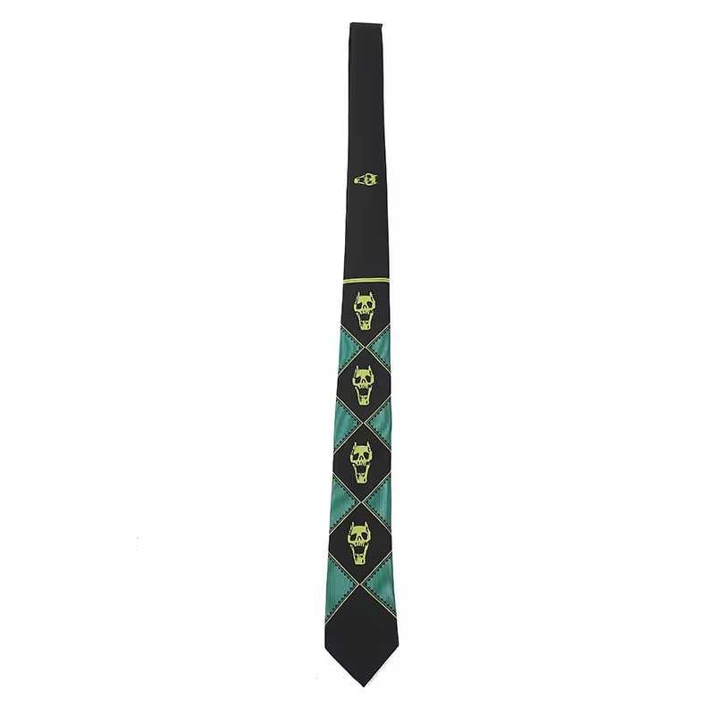 Cravata JJBA JoJo's Bizarre Adventure Yoshikage Kira Cosplay, Verde