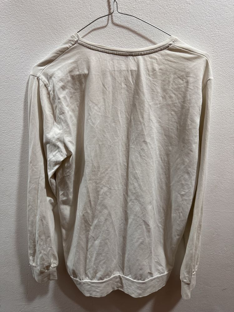 bluza cu maneca lunga alba cardinal model tommy