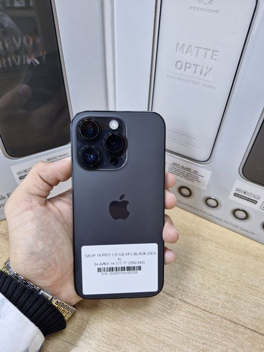 Iphone 14 pro 128 gb 84% akb black pintel kz munaily