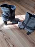 Botine sexy, ghete cu toc, piele naturala,  fabricate în Italia