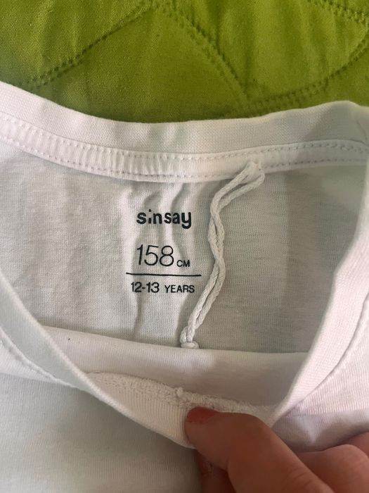 Бяла блуза Синсей и тениски ръст 146-152 см