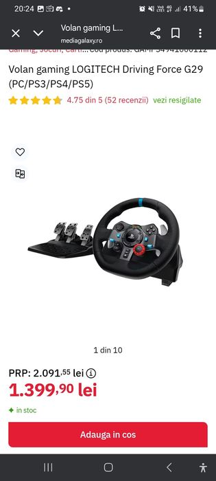 Volan Logitech g29 + Schimbator Thrustmaster