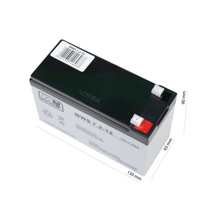 Acumulator AGM MW 7.2-12 12V, 7.2Ah