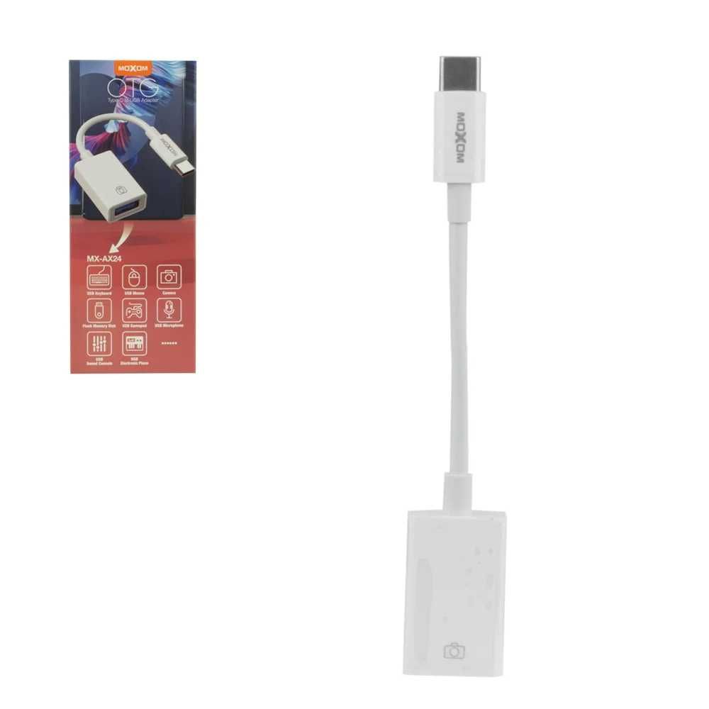 Переходник (OTG) Type C на USB 3.0. Фирменный "MOXOM". Алматы.