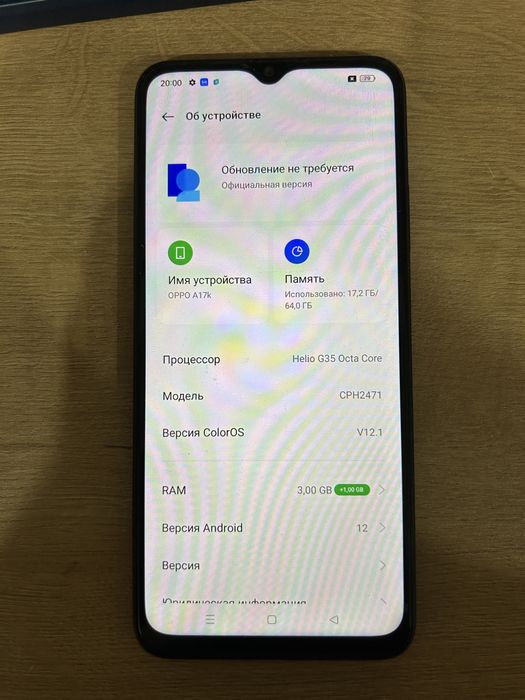 Oppo reno a17k 3/64Gb