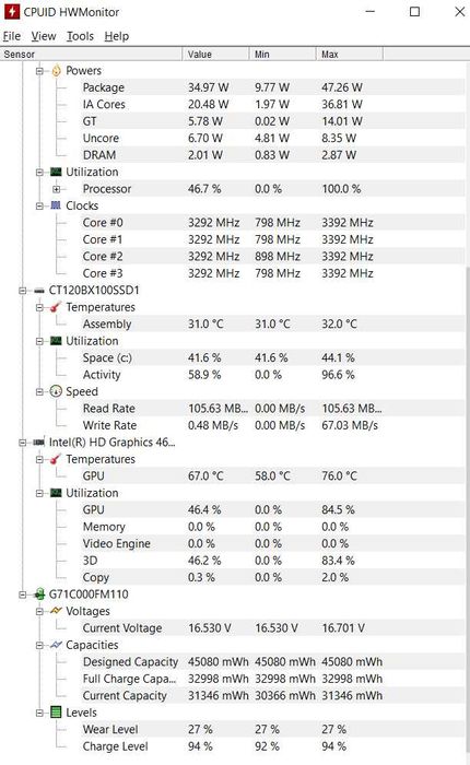 Лаптоп Toshiba P50-B-10V четириядрен 8GB