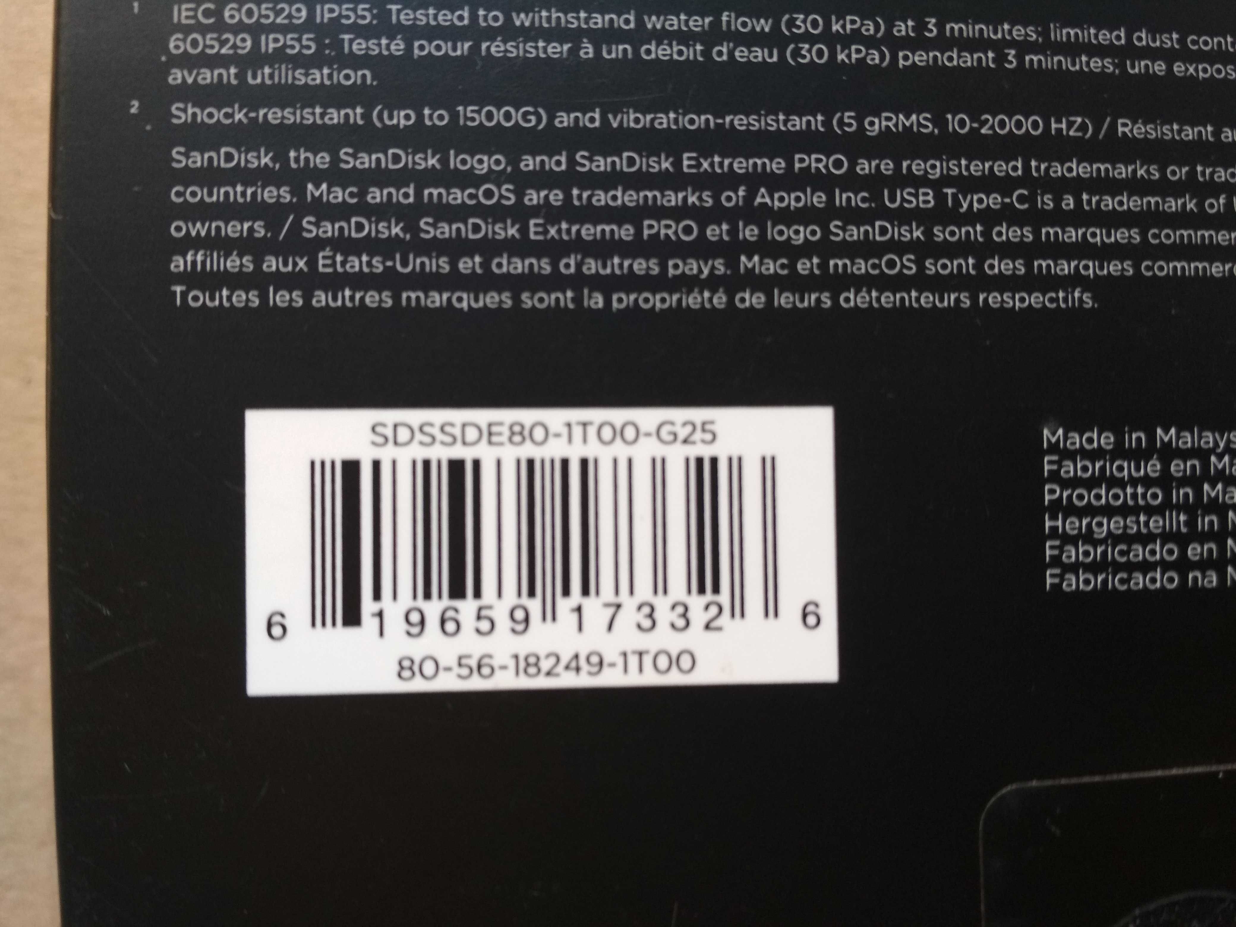 Памет SSD SanDisk Extreme PRO Portable 1TB