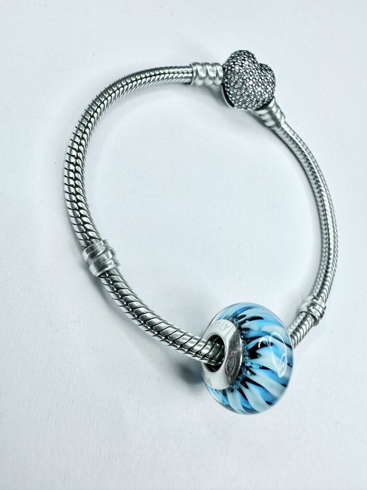 Charm din sticla Murano, pentru bratari tip Pandora - Talisman