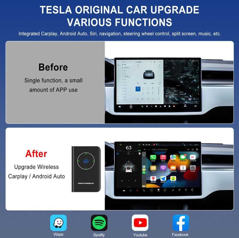 Безжичен Carplay  за Tesla MODEL 3 X Y S , 420